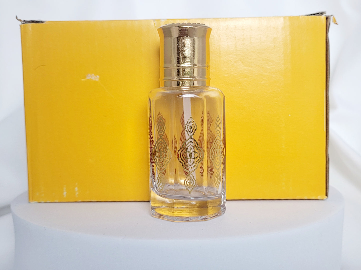 12pcs Gold Printed Empty Glass Bottles