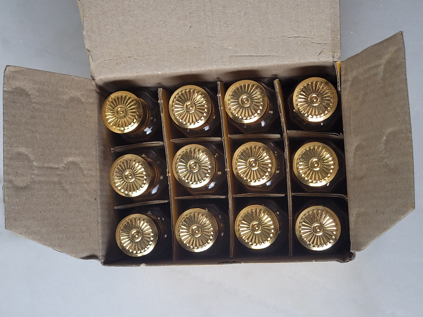 12pcs Gold Printed Empty Glass Bottles