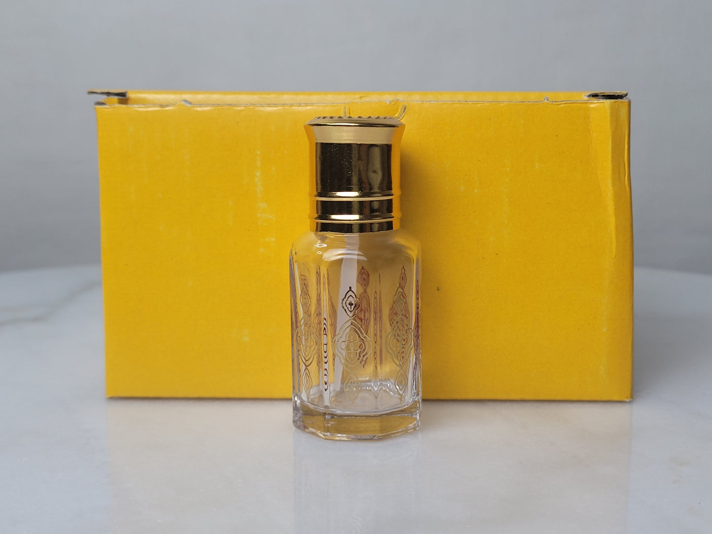 12pcs Gold Printed Empty Glass Bottles