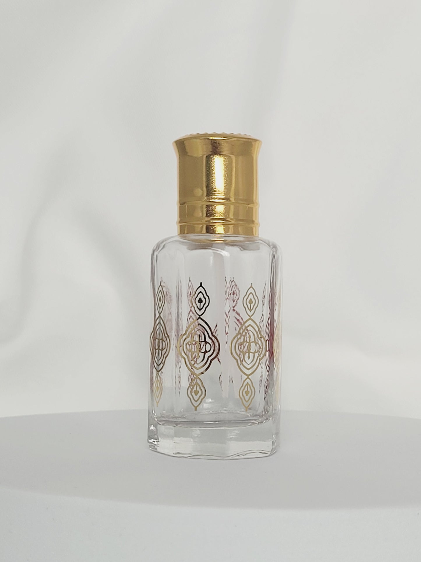 12pcs Gold Printed Empty Glass Bottles